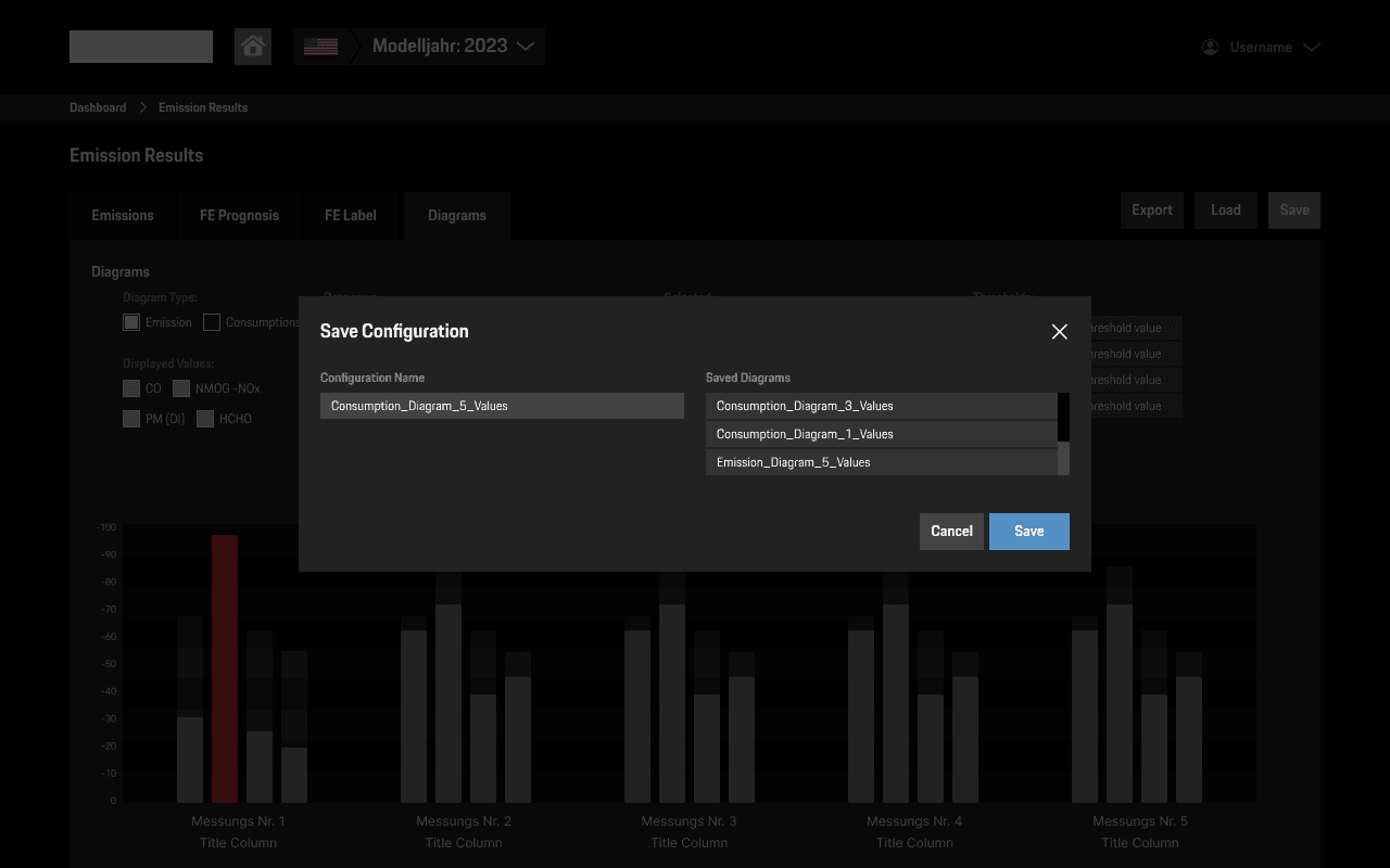 Emission Dashboard screen 10