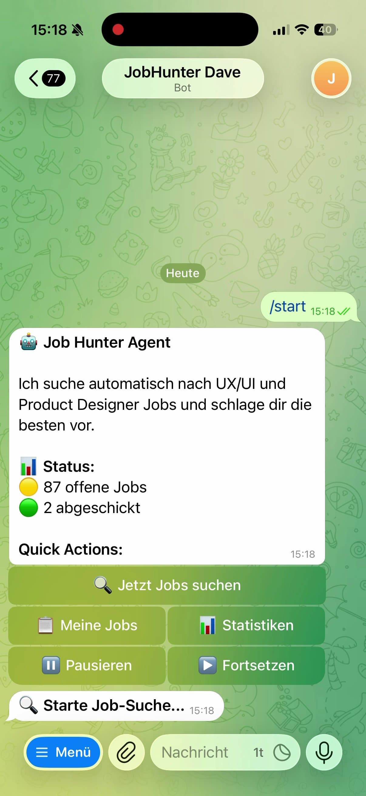Job Hunter screen 5